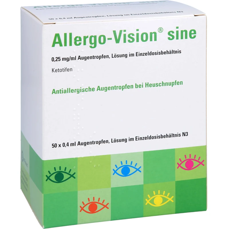 Allergo-Vision sine 0,25 mg/ml antiallergische Augentropfen bei Heuschnupfen, 50 St. Einzeldosisbehältnisse
