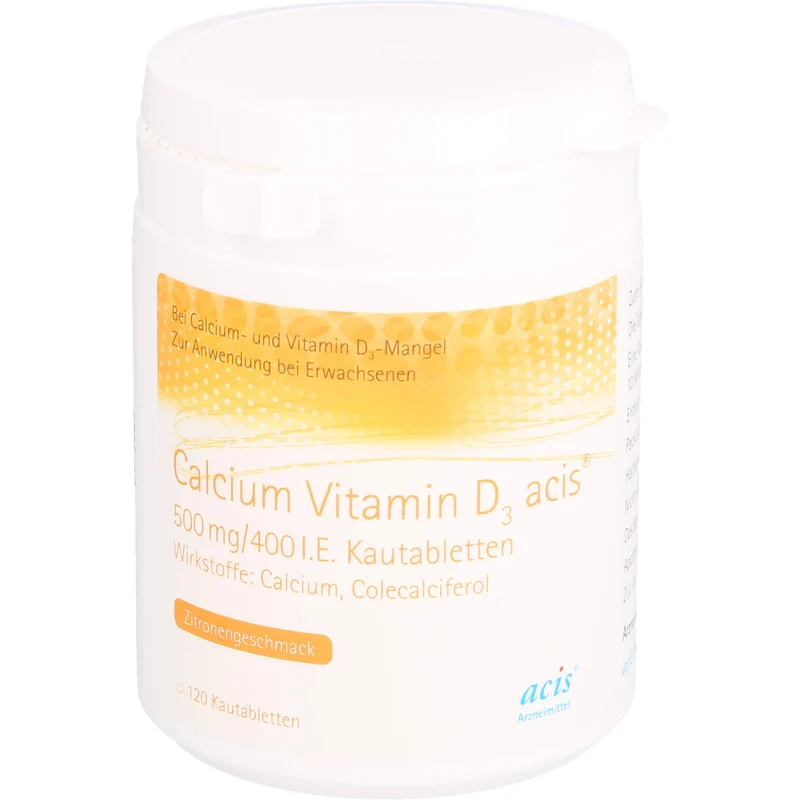 Calcium Vitamin D3 acis 500 mg/400 I.E. Kautabletten, 120 St KTA