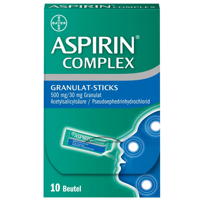 Aspirin Complex Granulat-Sticks 500 mg/30 mg Granulat, 10 St. Beutel