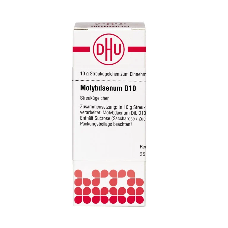 Molybdänum D10 DHU Globuli, 10 g Globuli