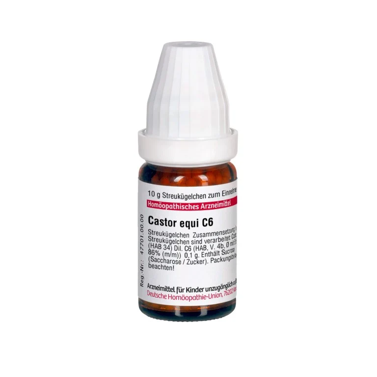 Castor equi C6 DHU Globuli, 10 g Globuli