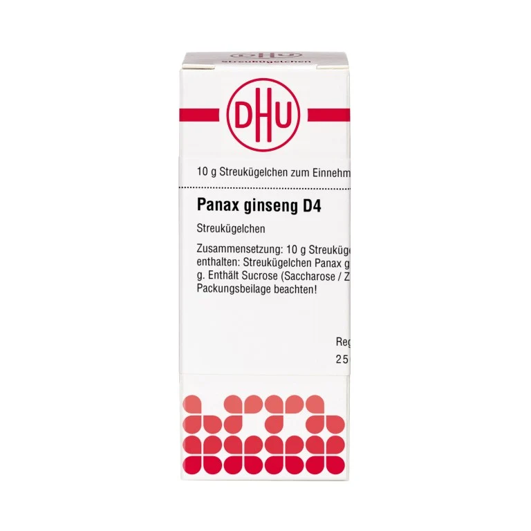 Panax ginseng D4 DHU Globuli, 10 g Globuli