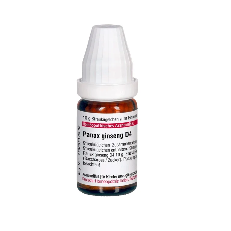 Panax ginseng D4 DHU Globuli, 10 g Globuli