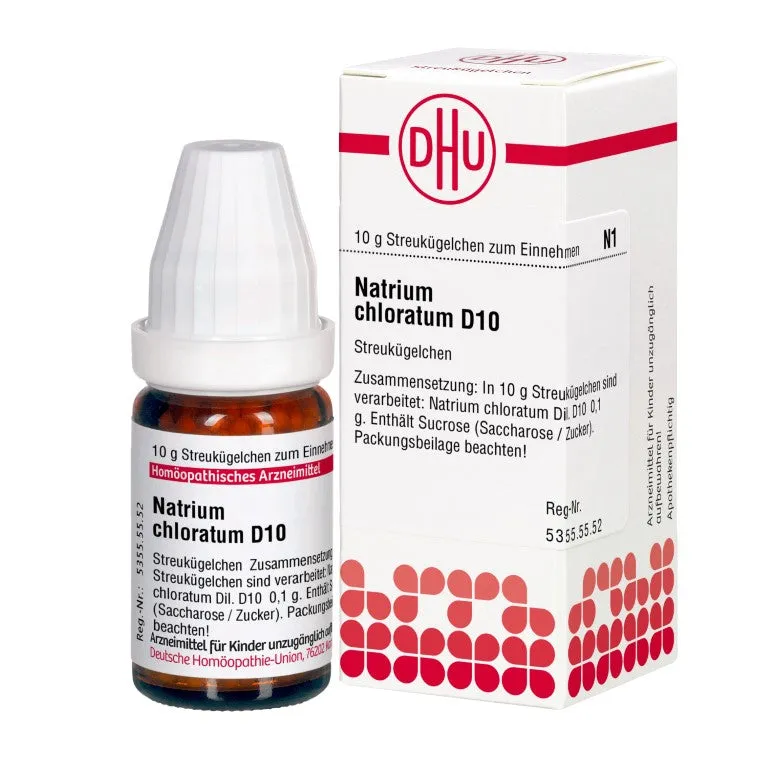 Natrium chloratum D10 DHU Globuli, 10 g Globuli