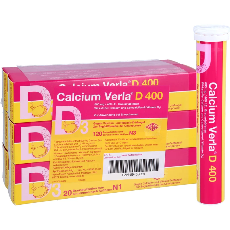 Calcium Verla D 400 Brausetabletten, 120 St. Brausetabletten