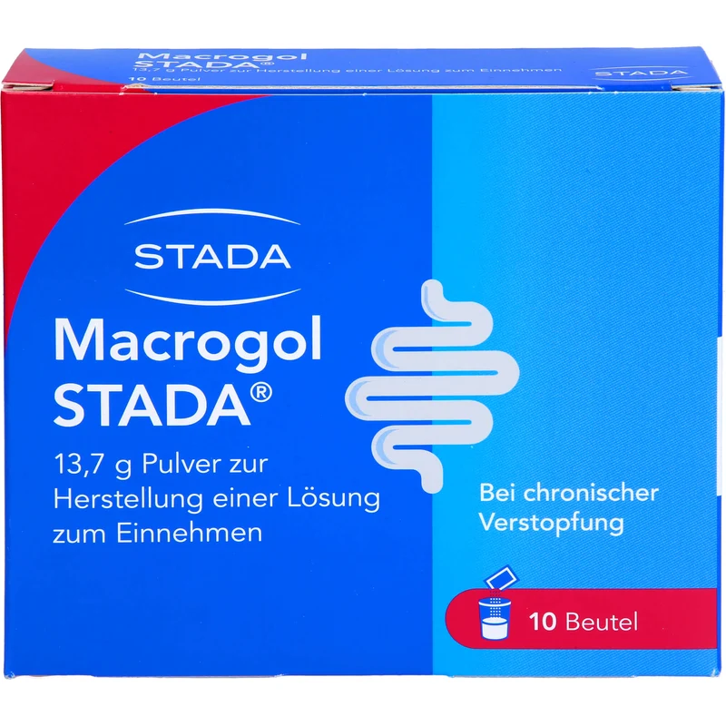 STADA Macrogol 13,7 g Pulver bei chronischer Verstopfung, 10 St. Beutel