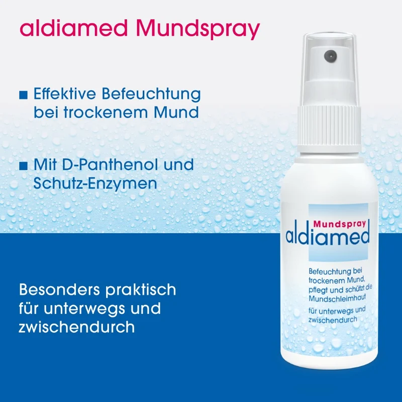 aldiamed Mundspray Gelfluid Speichelergänzung bei Mundtrockenheit, 50 ml Lösung