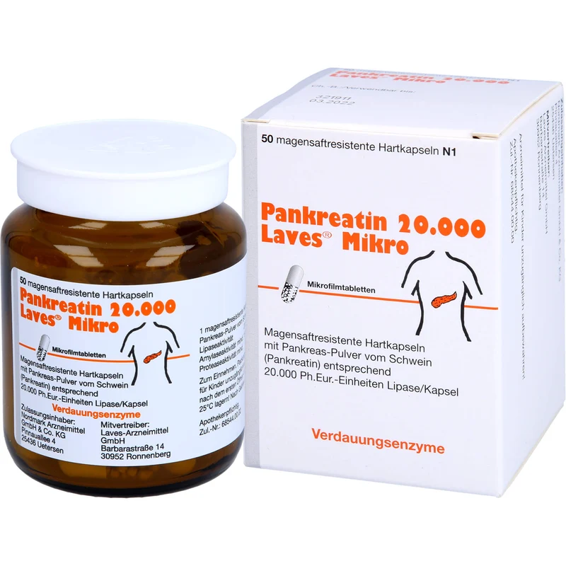Laves Pankreatin 20.000 Hartkapseln, 50 St. Kapseln