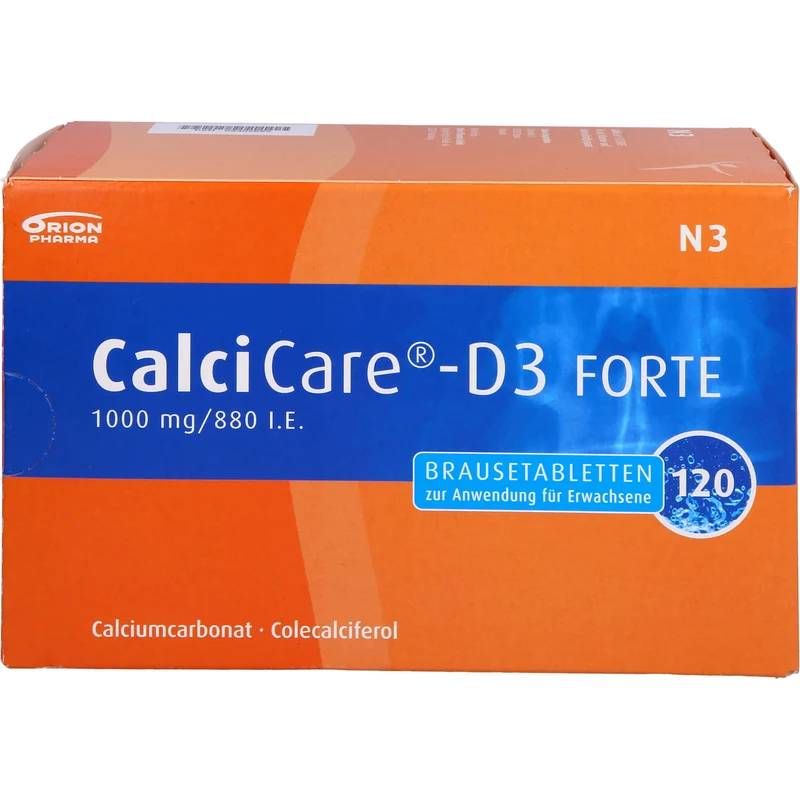 CalciCare-D3 Forte 1000 mg / 880 I.E. Brausetabletten, 120 St. Tabletten