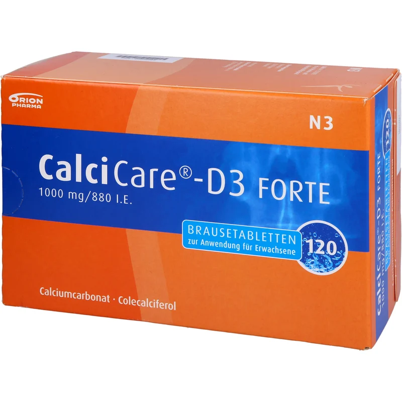 CalciCare-D3 Forte 1000 mg / 880 I.E. Brausetabletten, 120 St. Tabletten