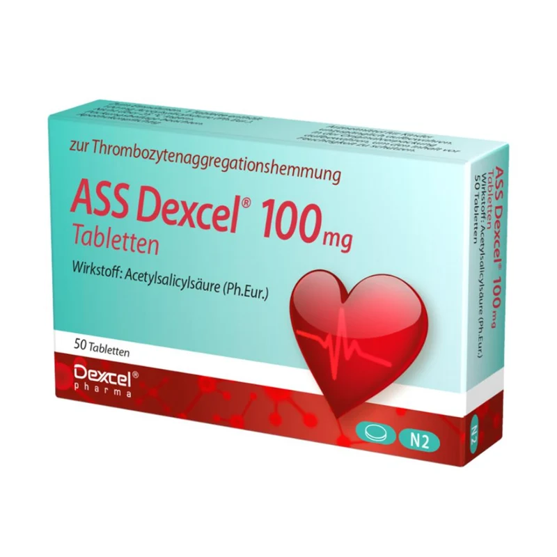 ASS Dexcel 100 mg Tabletten bei Herz-Kreislauf-Erkrankungen, 50 St. Tabletten