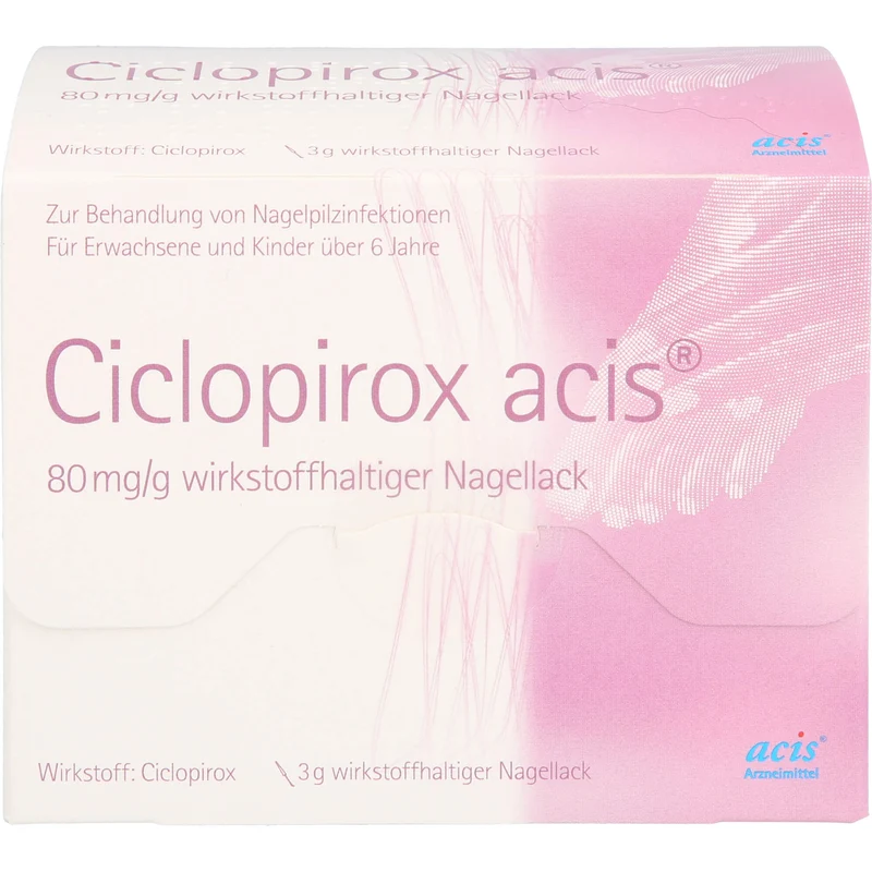 Acis Ciclopirox 80 mg/g wirkstoffhaltiger Nagellack zur Behandlung von Nagelpilzinfektionen, 3 g Wirkstoffhaltiger Nagellack