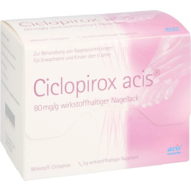 Acis Ciclopirox 80 mg/g wirkstoffhaltiger Nagellack zur Behandlung von Nagelpilzinfektionen, 3 g Wirkstoffhaltiger Nagellack