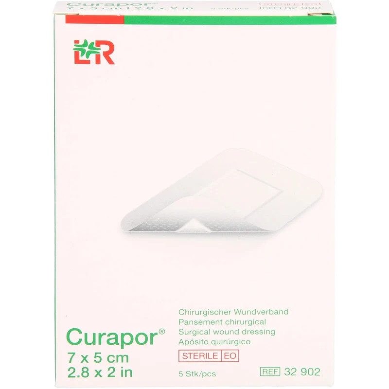 Curapor Wundverband steril 5 x 7 cm, 5 St. Pflaster