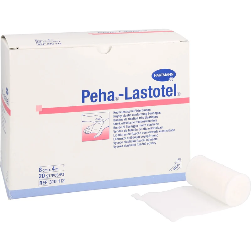HARTMANN Peha-Lastotel elastische Fixierbinde 8 cm x 4 m, 20 St. Packung