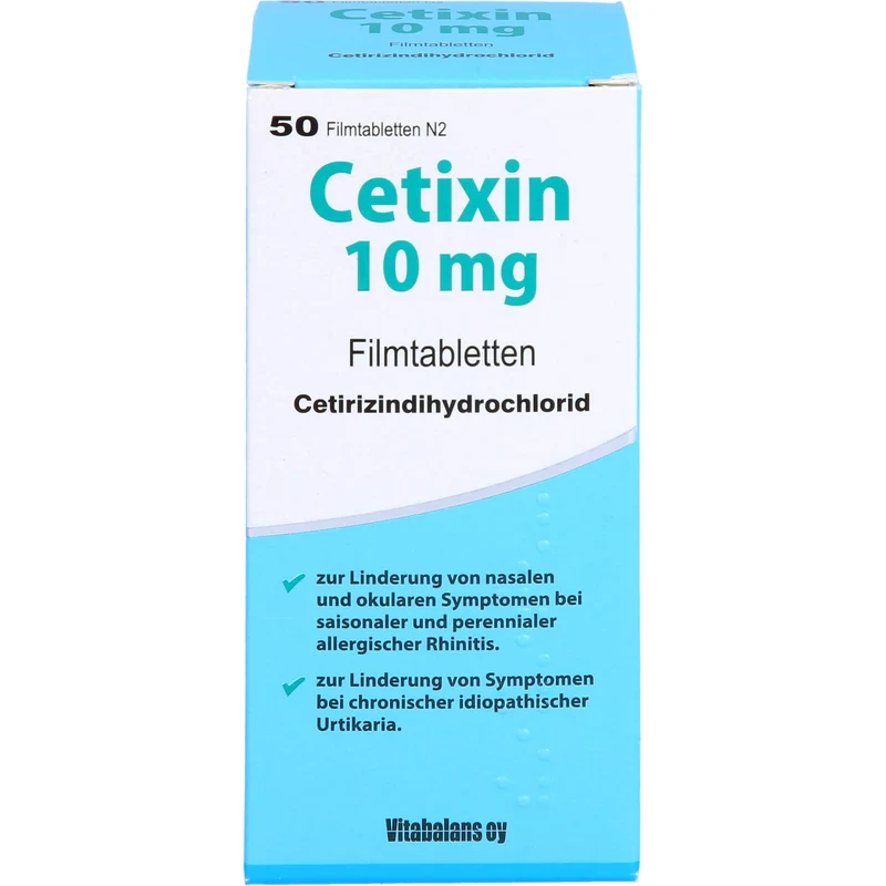 Cetixin 10 mg Filmtabletten bei Allergien, 50 St. Tabletten