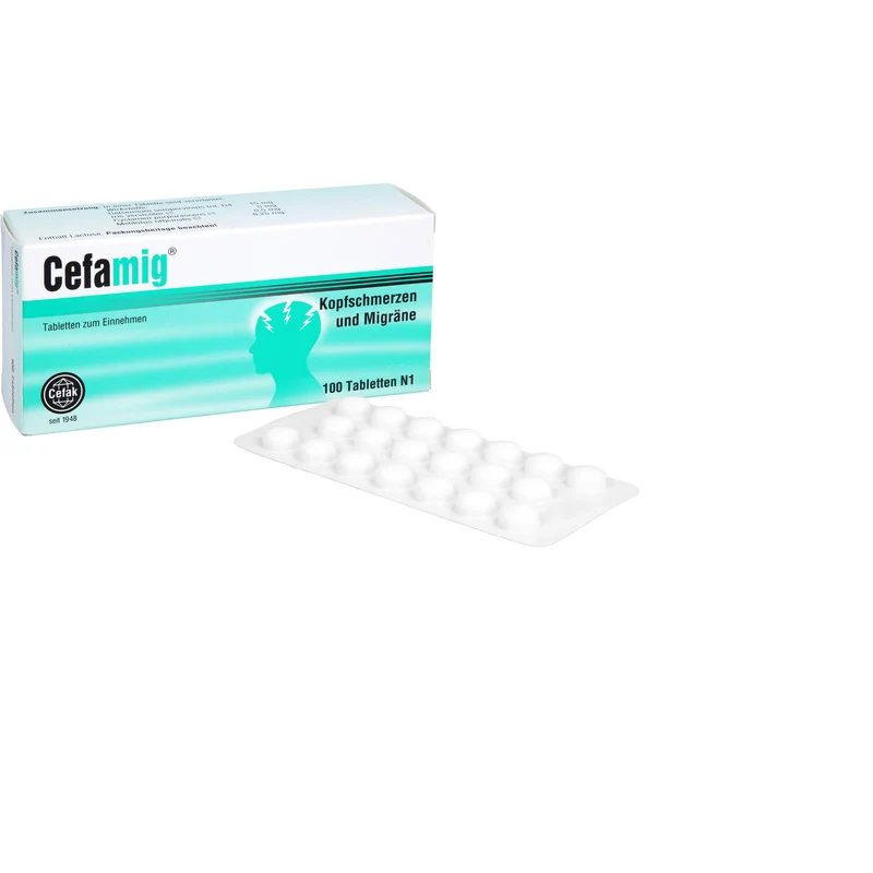 Cefamig Tabletten bei Kopfschmerzen und Migräne, 100 St. Tabletten
