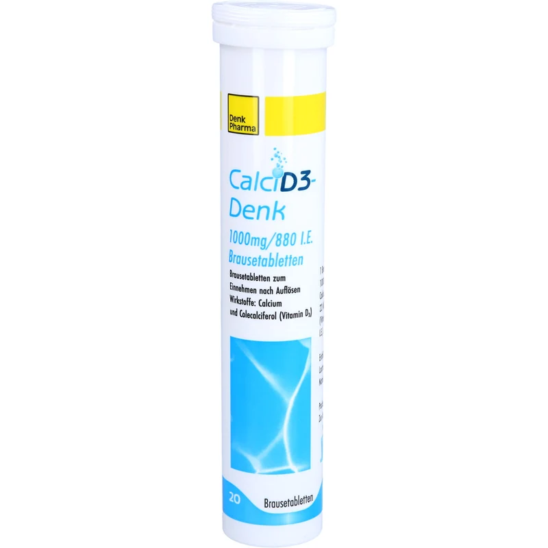 Calci D3-Denk 1000 mg / 880 I.E. Brausetabletten zur Unterstützung einer spezifischen Osteoporose-Behandlung, 20 St. Tabletten