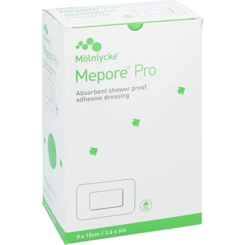 Mepore Pro Steril 9 x 15 cm wasserfester, selbstklebender Absorptionsverband als Keimbarriere für Viren und Bakterien, 40 St. Pflaster