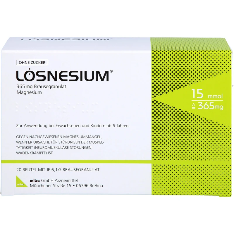 Lösnesium Magnesium Brausegranulat, 20 St. Beutel