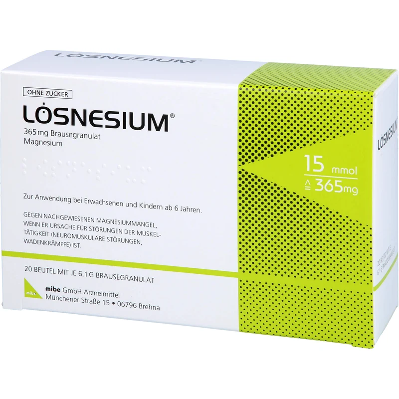 Lösnesium Magnesium Brausegranulat, 20 St. Beutel