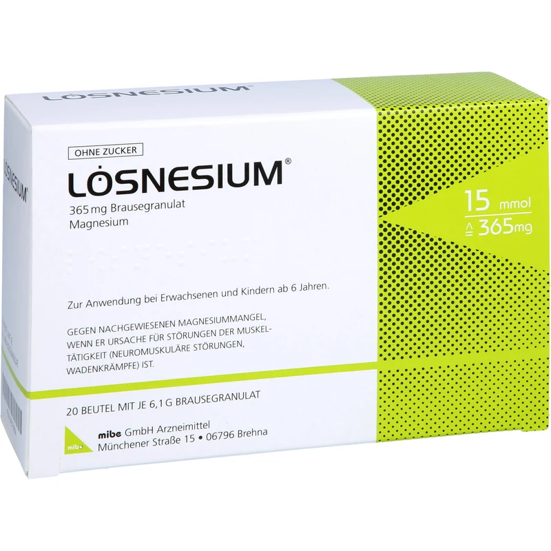 Lösnesium Magnesium Brausegranulat, 20 St. Beutel