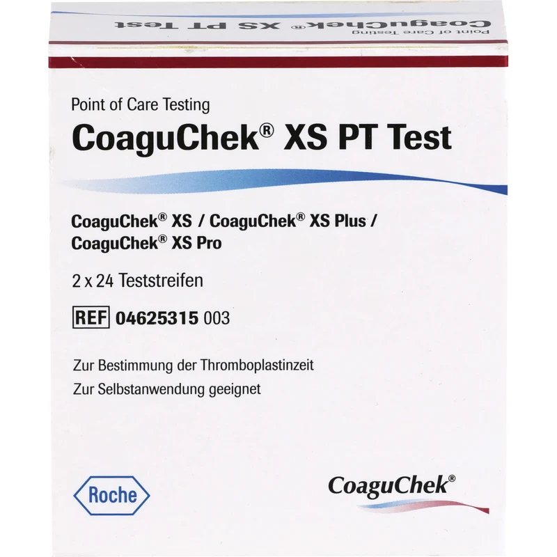 CoaguChek XS PT Test PST zur Ermittlung der Blutgerinnung, 48 St. Teststreifen