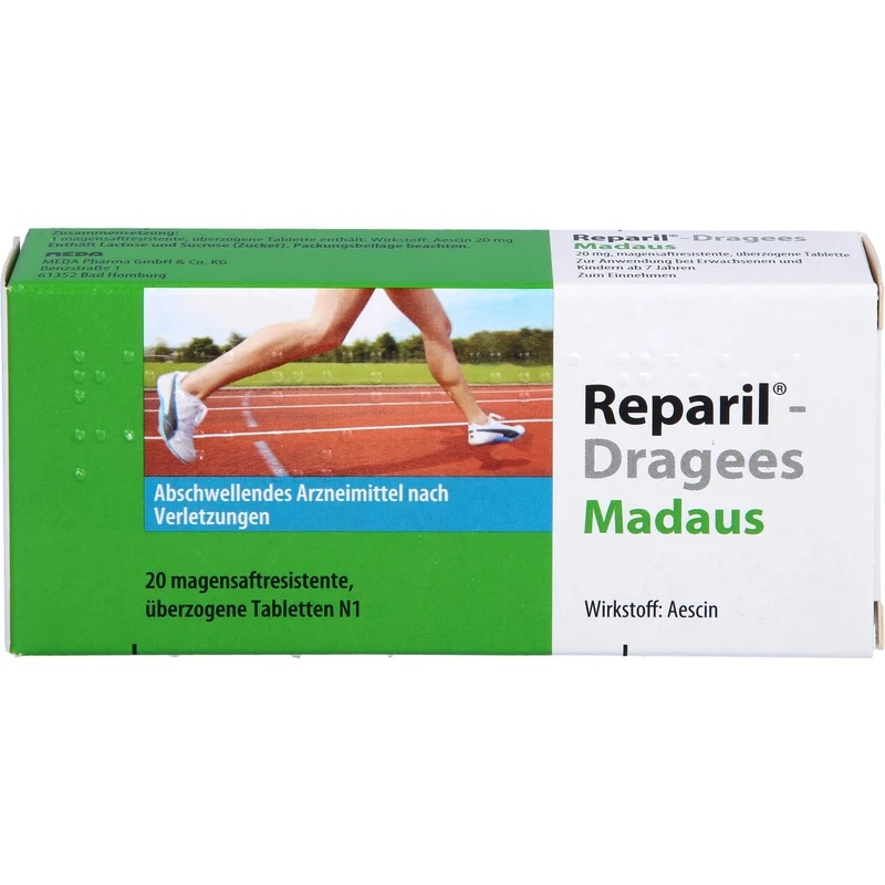Reparil®-Dragees Madaus 20 mg, magensaftresistente, überzogene Tablette, 20 St TMR