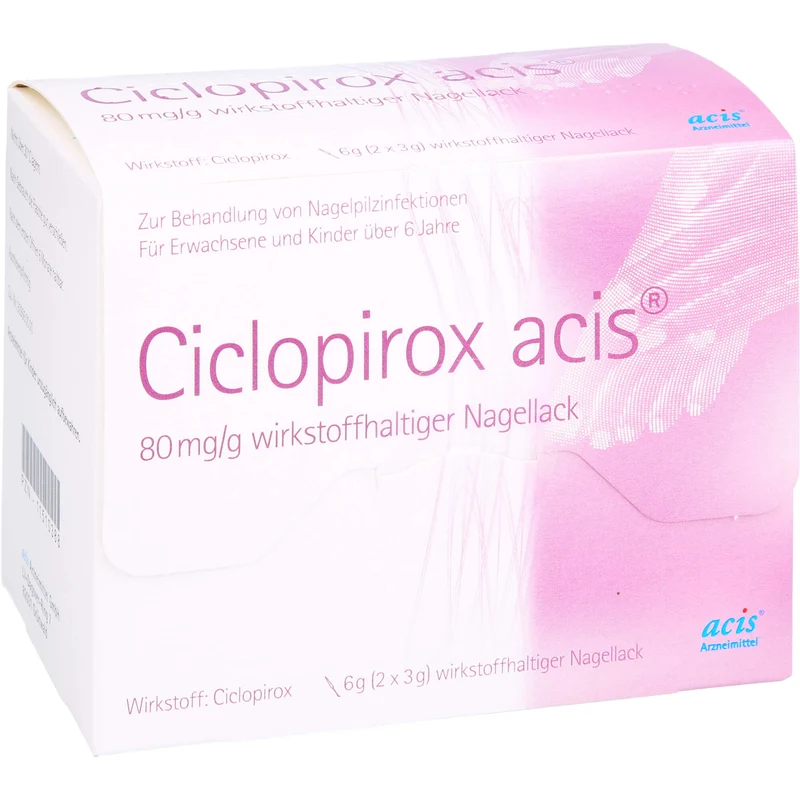Ciclopirox acis 80 mg/g wirkstoffhaltiger Nagellack, 6 g Wirkstoffhaltiger Nagellack