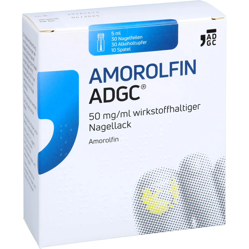 ADGC Amorolfin wirkstoffhaltiger Nagellack gegen Nagelpilz inkl. Set, 5 ml Wirkstoffhaltiger Nagellack