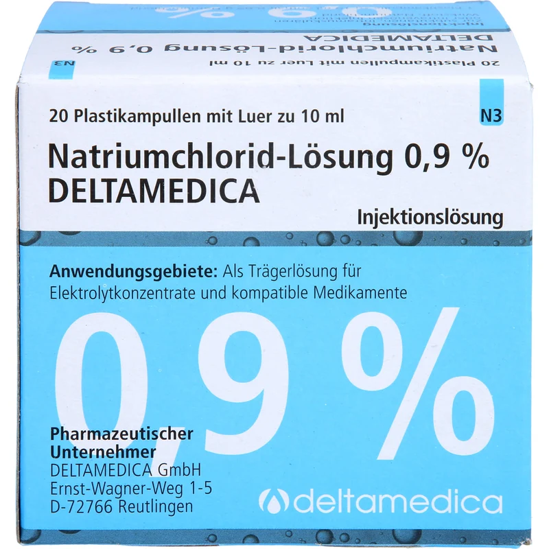 Deltamedica Natriumchlorid-Lösung 0,9 % Injektionslösung, 200 ml Lösung