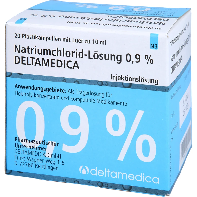 Deltamedica Natriumchlorid-Lösung 0,9 % Injektionslösung, 200 ml Lösung