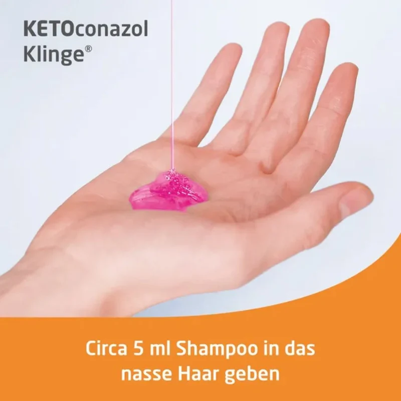 KLINGE Ketoconazol 20 mg/g Shampoo zur Behandlung von Infektionen der Kopfhaut, 60 ml Shampoo