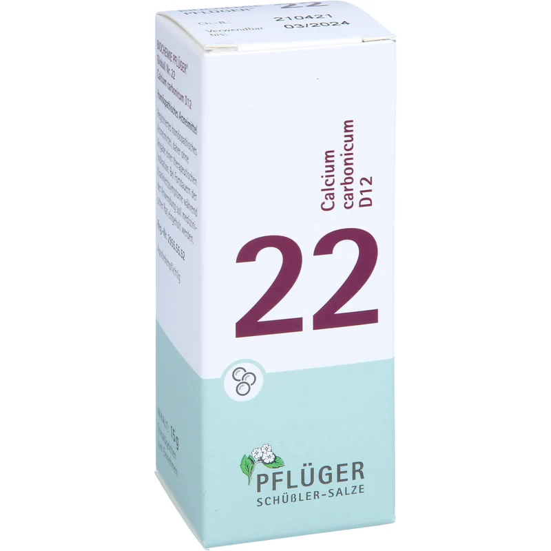 Pflüger Biochemie Nr.22 Calcium carbonicum D12 Globuli, 15 g Globuli