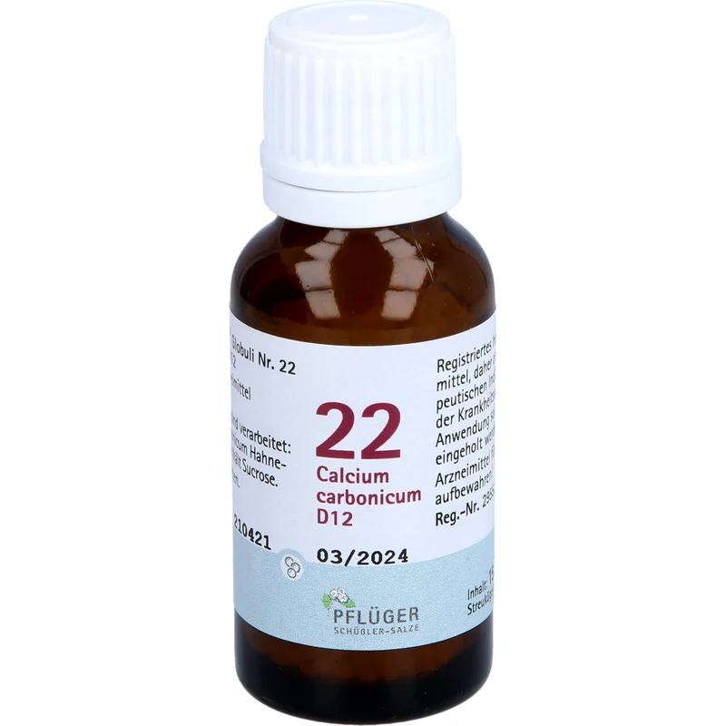 Pflüger Biochemie Nr.22 Calcium carbonicum D12 Globuli, 15 g Globuli