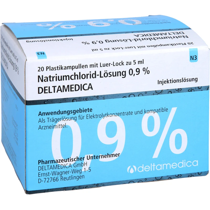 DELTAMEDICA Isotonische Natriumchlorid-Lösung 0,9 %, 100 ml Lösung