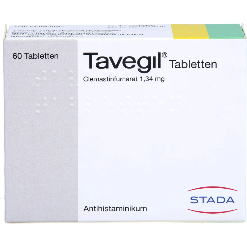 Tavegil Tabletten zur Symptomlinderung bei Heuschnupfen, Juckreiz und Nesselsucht, 60 St. Tabletten