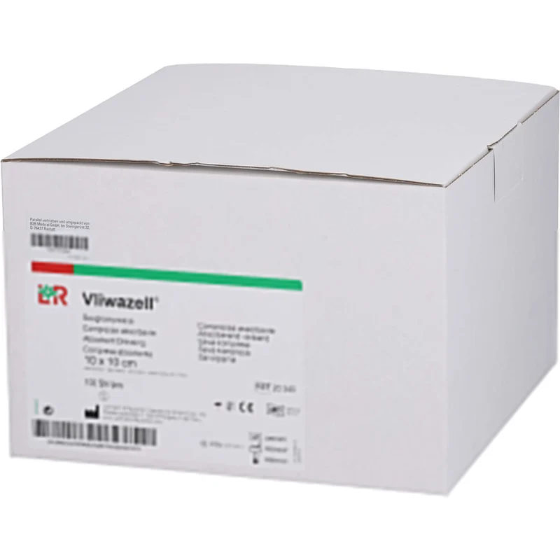 Vliwazell Saugkompressen 10 x 10 cm unsteril, 100 St. Kompressen