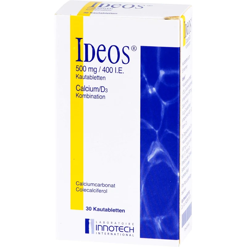 Ideos 500 mg / 400 IE Kautabletten, 30 St. Tabletten