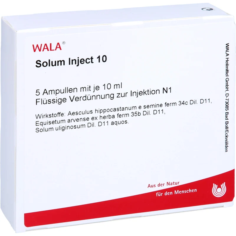 WALA Solum Inject 10 flüssige Verdünnung, 5 St. Ampullen