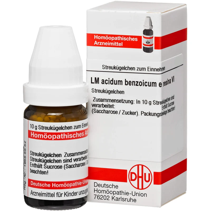 Acidum benzoicum e resina LM VI DHU Globuli, 5 g Globuli