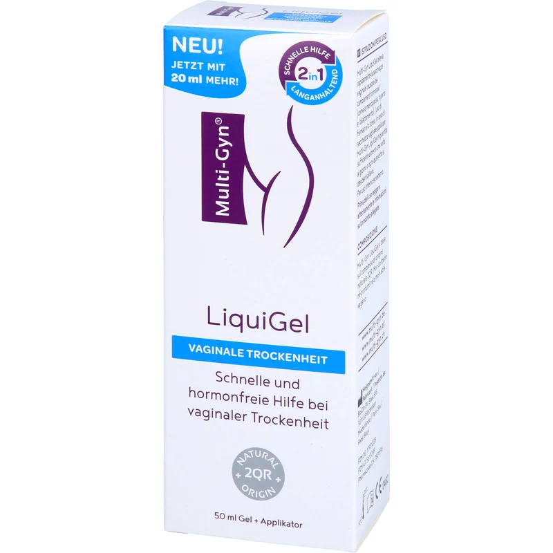 Multi-Gyn LiquiGel zur sofortigen Linderung bei vaginaler Trockenheit, Schmerzen, Juckreiz oder Reizungen, 50 ml Gel