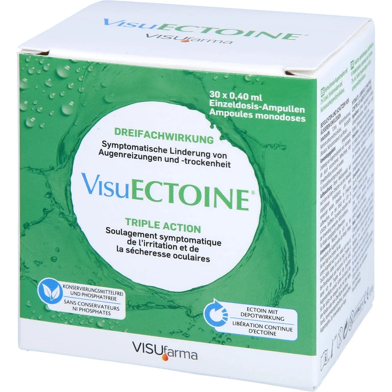 VisuECTOINE Augentropfen zur Befeuchtung der Augenoberfläche, 30 St. Einzeldosisbehältnisse