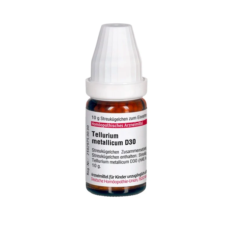 Tellurium metallicum D30 DHU Globuli, 10 g Globuli