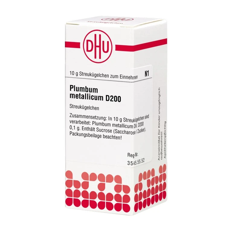 Plumbum metallicum D200 DHU Globuli, 10 g Globuli