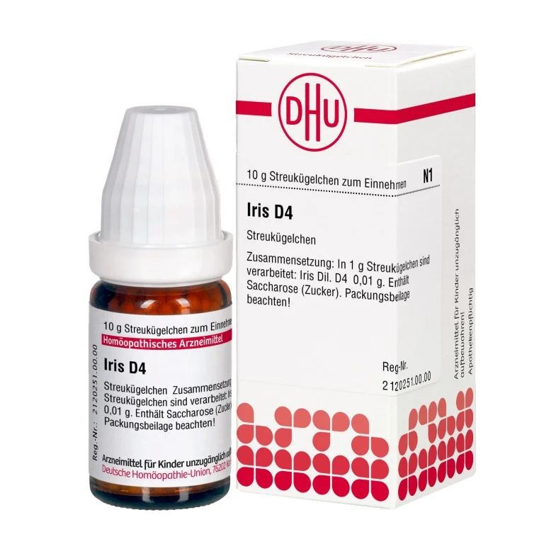 Iris D4 DHU Globuli, 10 g Globuli