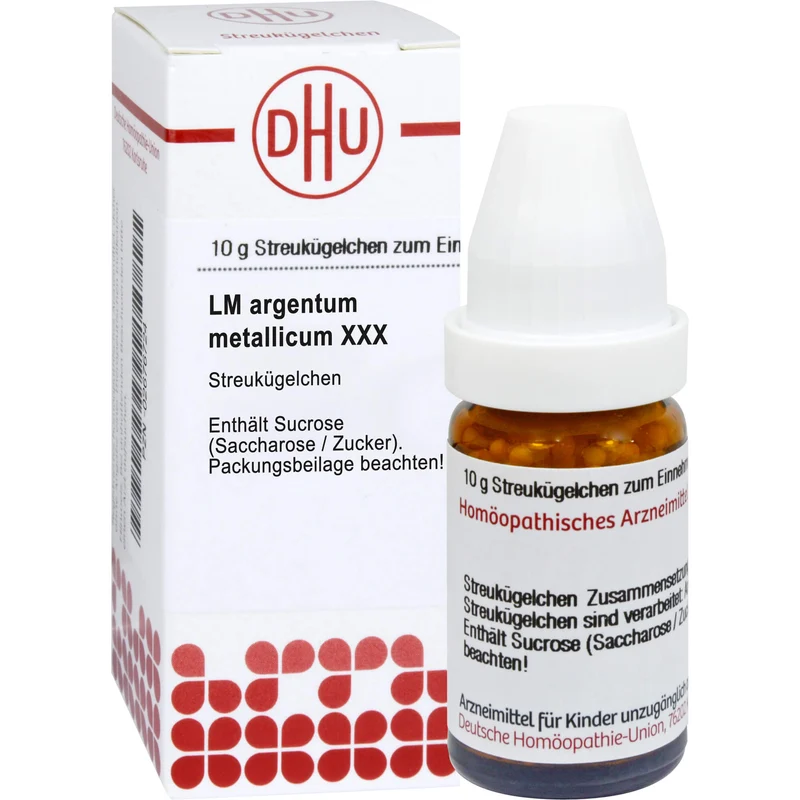 Argentum metallicum LM XXX DHU Globuli, 5 g Globuli
