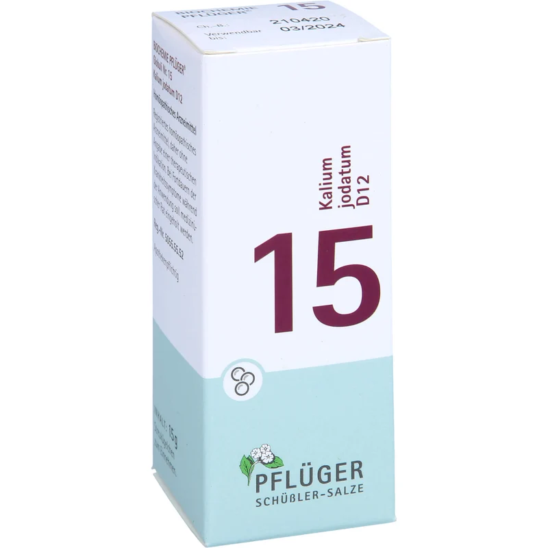 Pflüger Biochemie Nr.15 Kalium jodatum D12 Globuli, 15 g Globuli