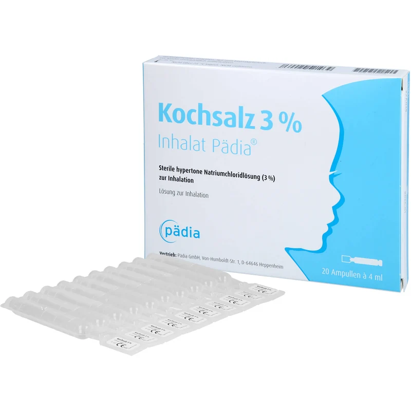 Pädia Kochsalz 3 % Inhalat zur Inhalation bei Bronchitis und Bronchiolitis, 20 St. Ampullen