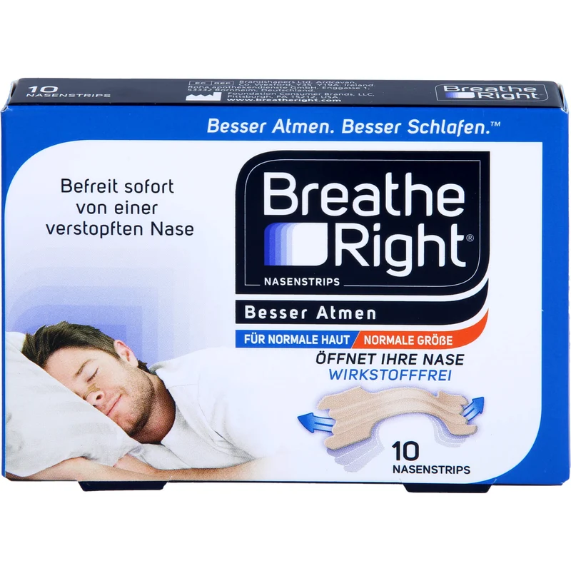 Besser Atmen Breathe Right Nasenpflaster beige, 10 St. Pflaster